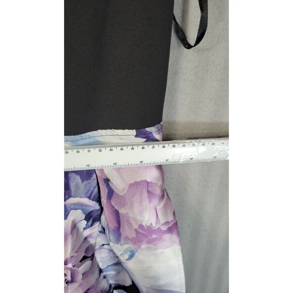 enfocus studio womens maxi cocktail dress size 12 mesh shoulders floral skirt - Picture 3 of 10